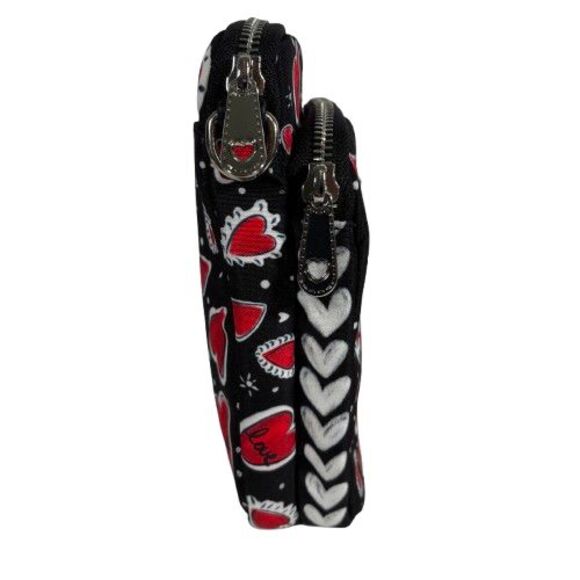 New Brighton Love Hearts A Flutter Utility Crossbody Bag Purse Organizer MRP $88 - Picture 7 of 13